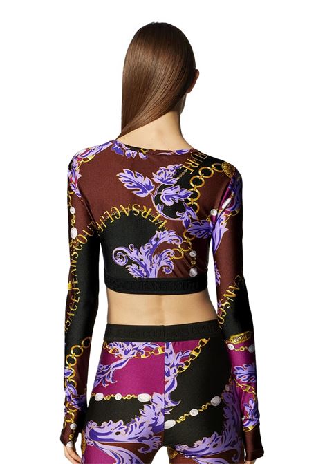 Versace Jeans CoutureTop corto con stampa Barocco VERSACE JEANS COUTURE | T-shirt | 75HAH218 JS203G51